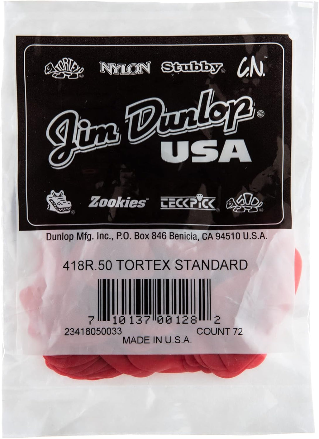 Jim Dunlop Tortex Standard Pick .50MM - 72 Pack - Image 9
