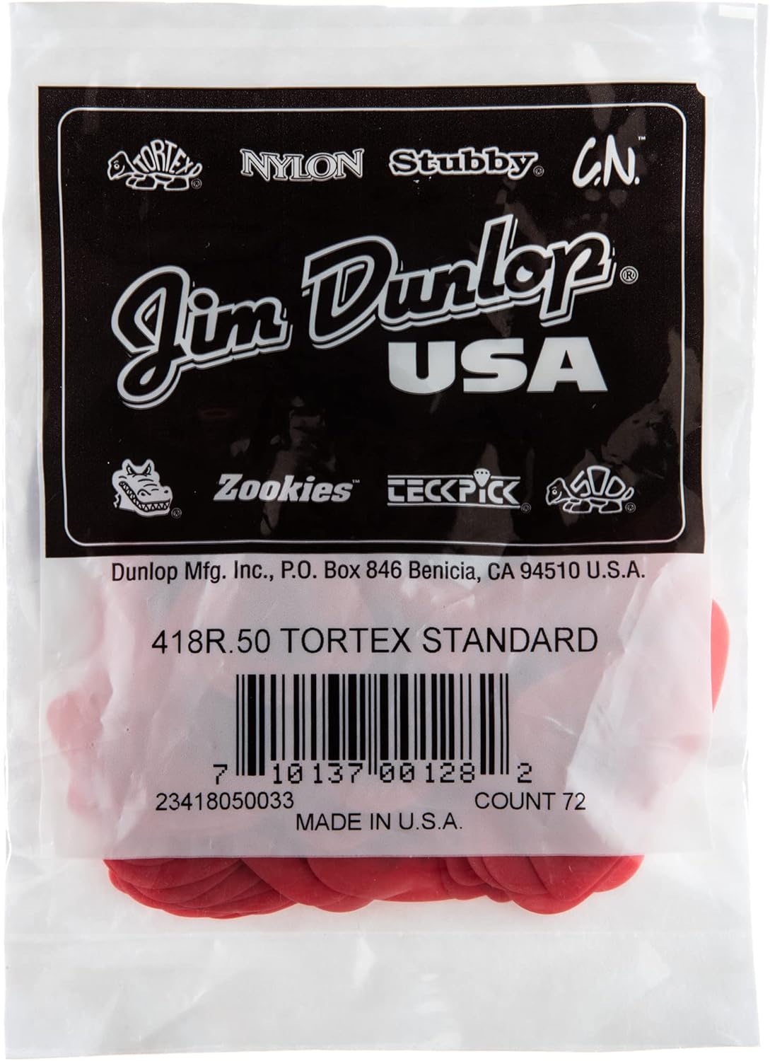 Jim Dunlop Tortex Standard Pick .50MM - 72 Pack - Image 9