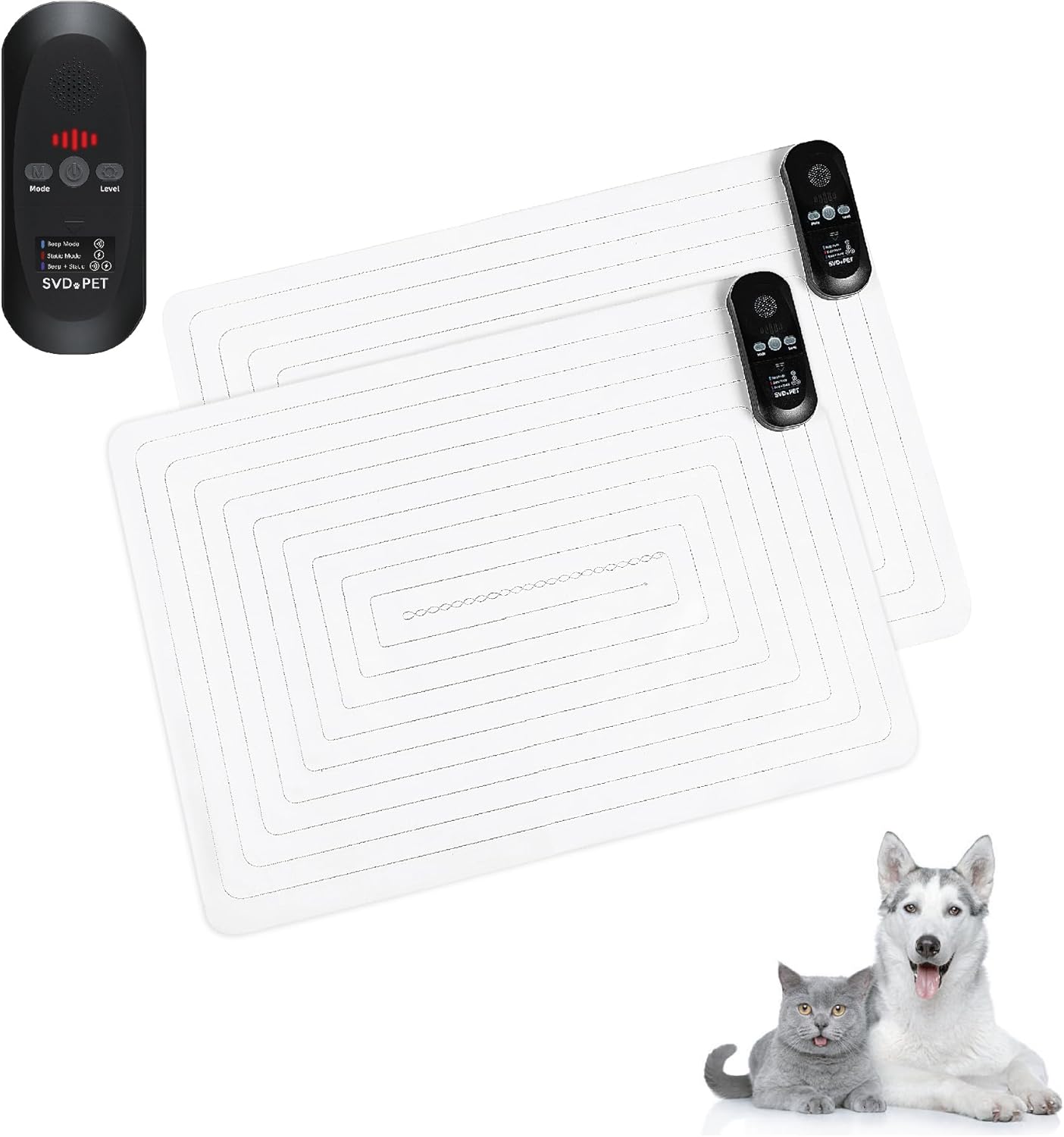 SVD.PET 2-Pack Pet Training Mat with Tester, Pet Shock Pad, Dogs & Cats Electronic Repellent mat for Indoor, 3 Training Modes, 5 Levels, Pet Safe Mode (Black controler 60" X 12") - Image 11