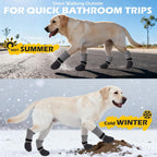 EXPAWLORER Anti Slip Dog Socks to Prevent Licking Paws, Hot Pavement Dog Boots & Paw Protectors Booties for Hardwood Floors with Heart Grippers, Dog Shoes for Small Medium Large Senior Dogs Grey S - Image 9
