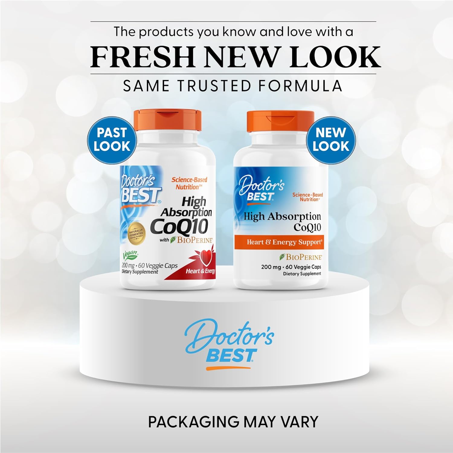 Doctor's Best Coenzyme Q10 with BioPerine nutritional ingredients and supplement facts label
