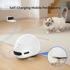 Pumpkii pet camera robot parked at charging dock