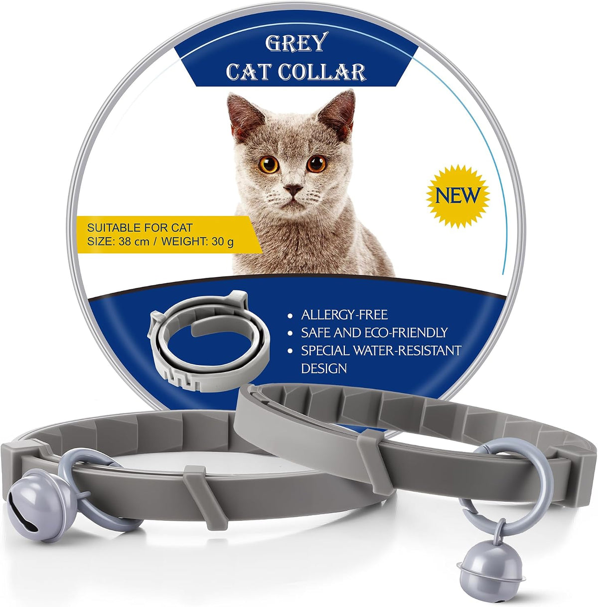 Foodie Puppies plant based flea and tick collar for cats front view