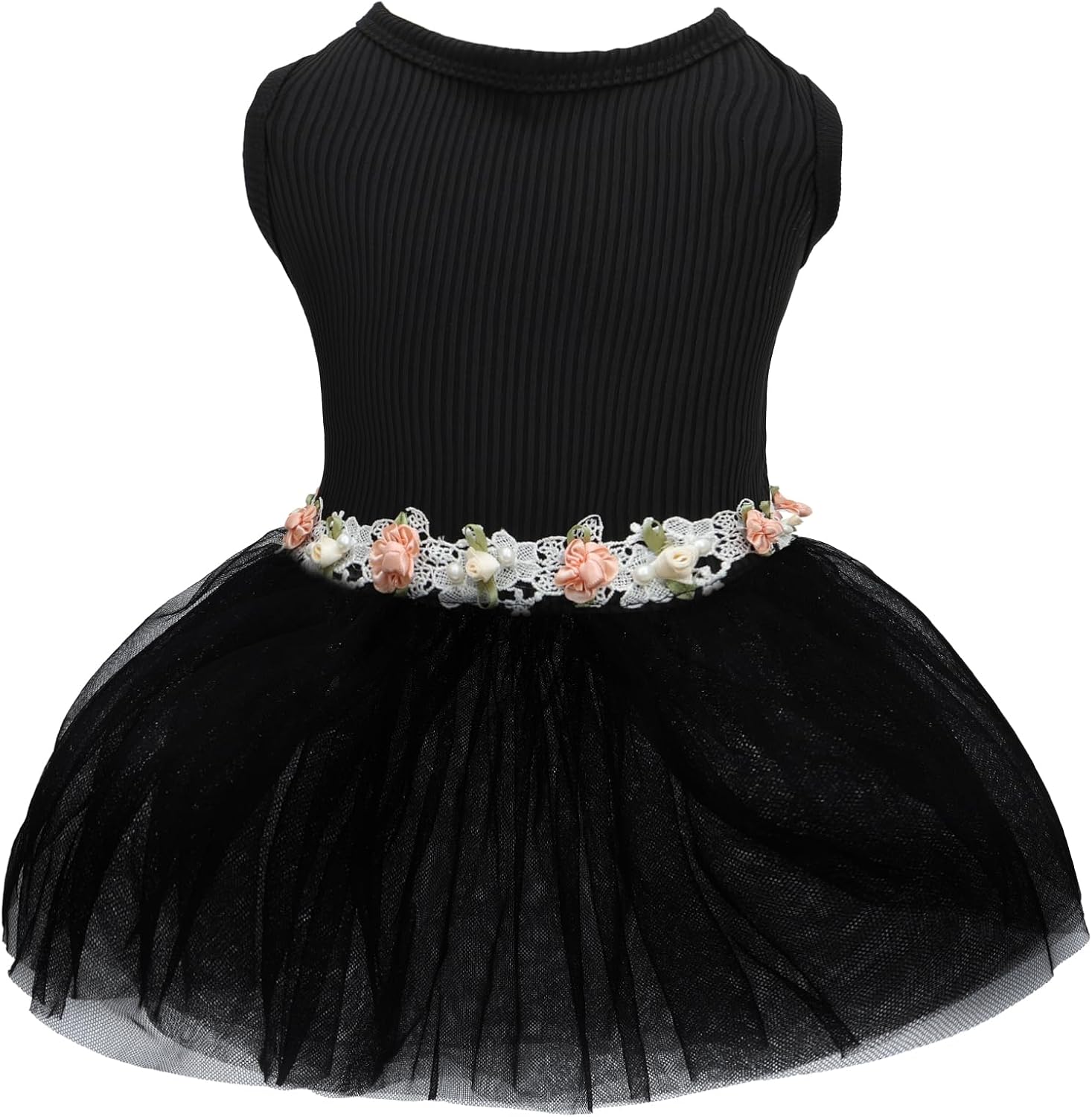 Packaging preview of the authentic CuteBone purple tulle skirt dog bridesmaid dress with official tags.