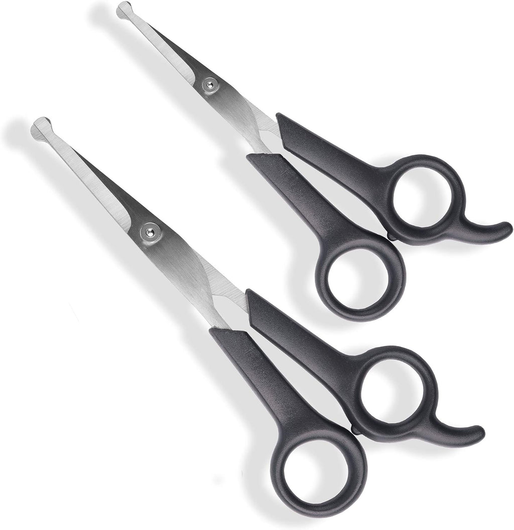 Pets First pet grooming scissors set front view with rounded safety tips