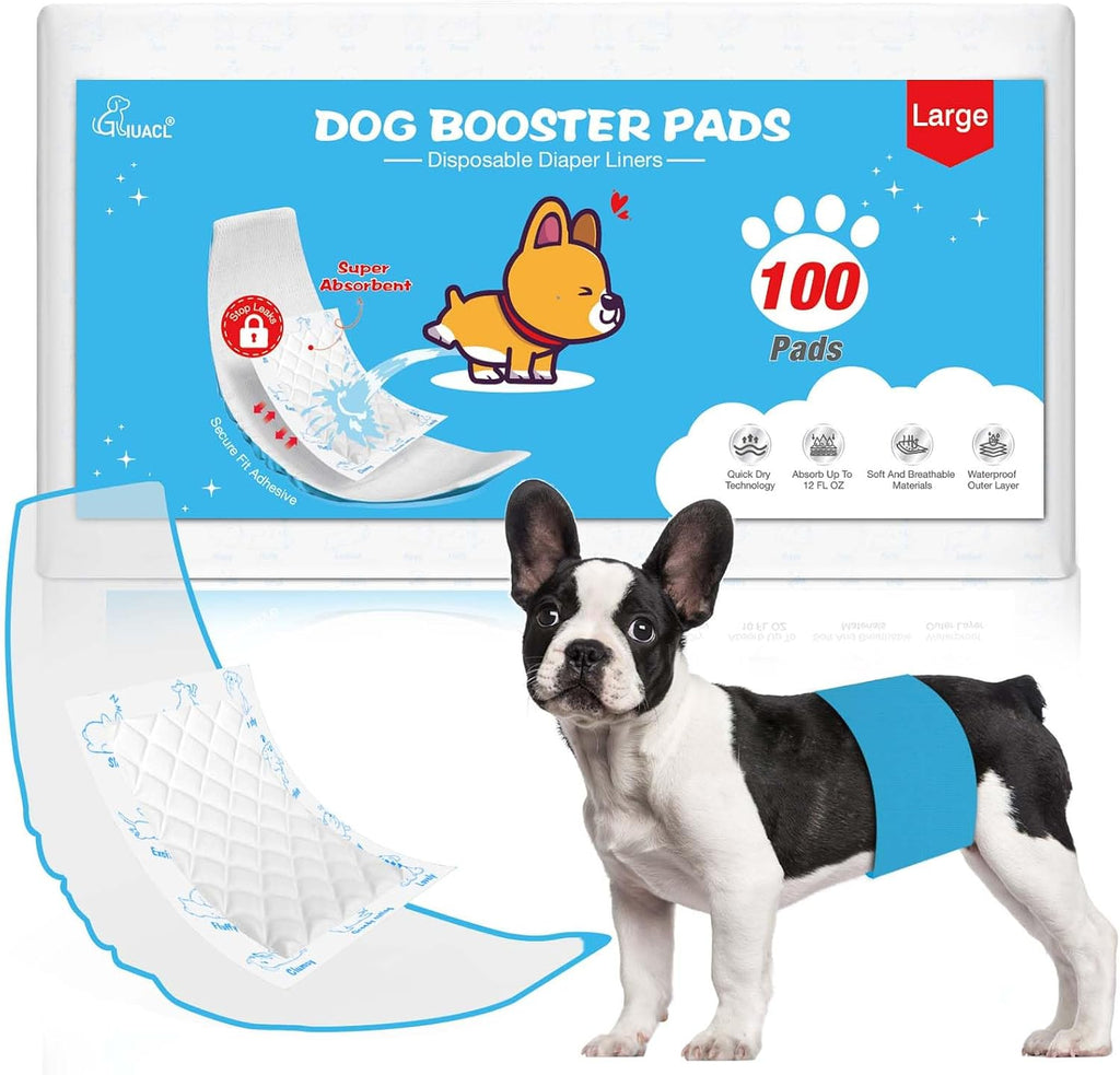 Dog Diaper Liners for Dog Diapers Male and Female 150ct Super Absorption Disposable Booster Pads for Most Reusable Pet Belly Bands, Washable Puppy Diapers Wraps - Image 8