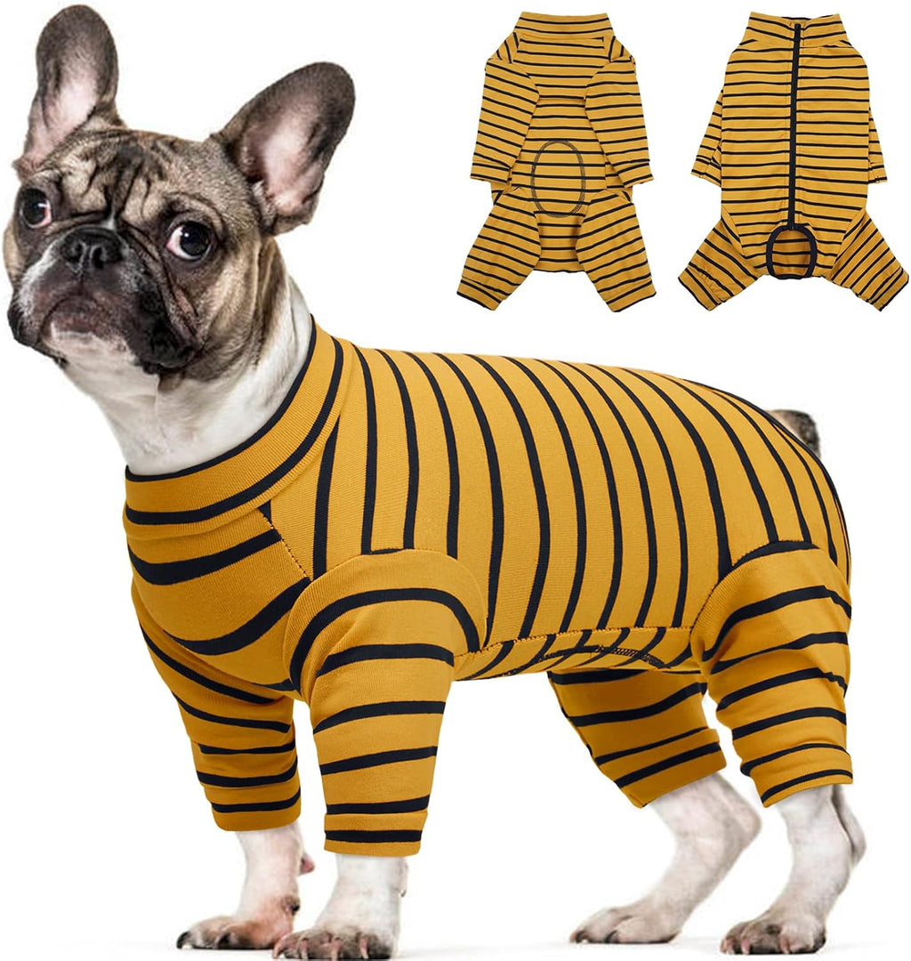 Kuoser Recovery Suit for Medium Dogs After Surgery, Long Sleeve Dog Surgery Recovery Suit, Dog Onesie for Abdominal Wounds Skin Disease, Green M - Image 10