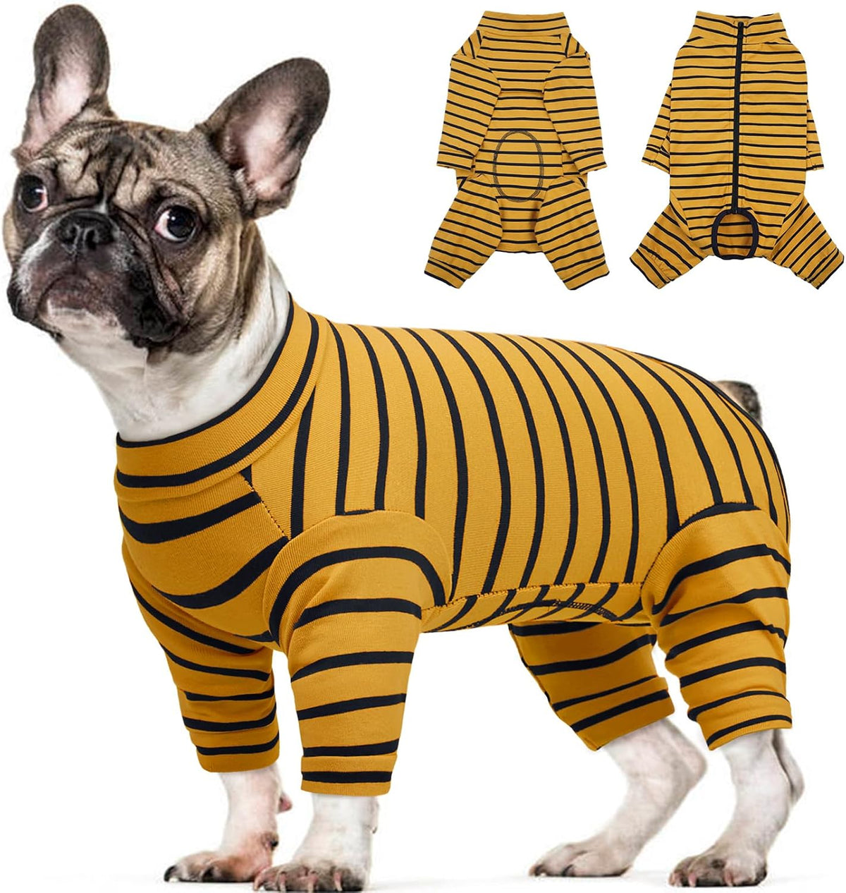 Kuoser Recovery Suit for Medium Dogs After Surgery, Long Sleeve Dog Surgery Recovery Suit, Dog Onesie for Abdominal Wounds Skin Disease, Green M - Image 10
