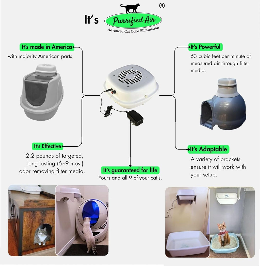 Purrified Air pet odor eliminator unit with speed control knob