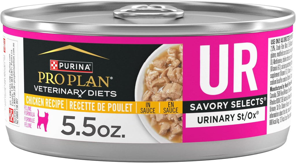 Purina Pro Plan Veterinary Diets UR Urinary St/Ox Savory Selects Feline Formula Salmon Recipe in Sauce Wet Cat Food - (Pack of 24) 5.5 oz. Cans - Image 14
