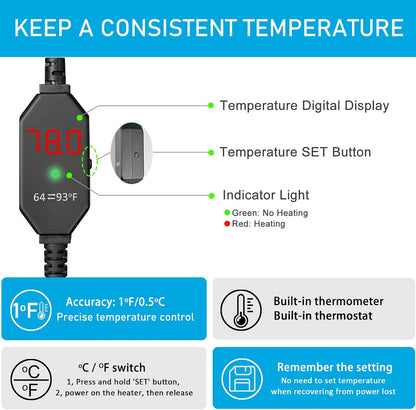 External temperature control panel for YukiHalu heater