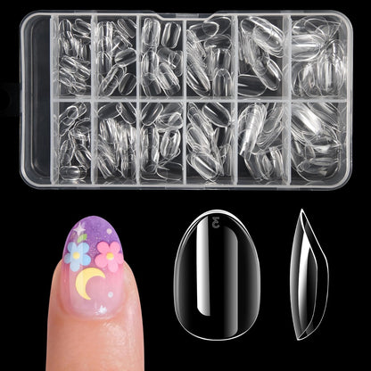 Krofaue kids almond soft gel nail tips storage box