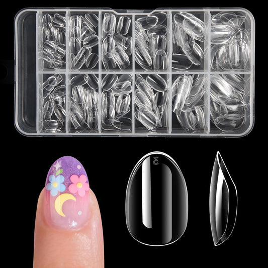 Krofaue kids almond soft gel nail tips storage box