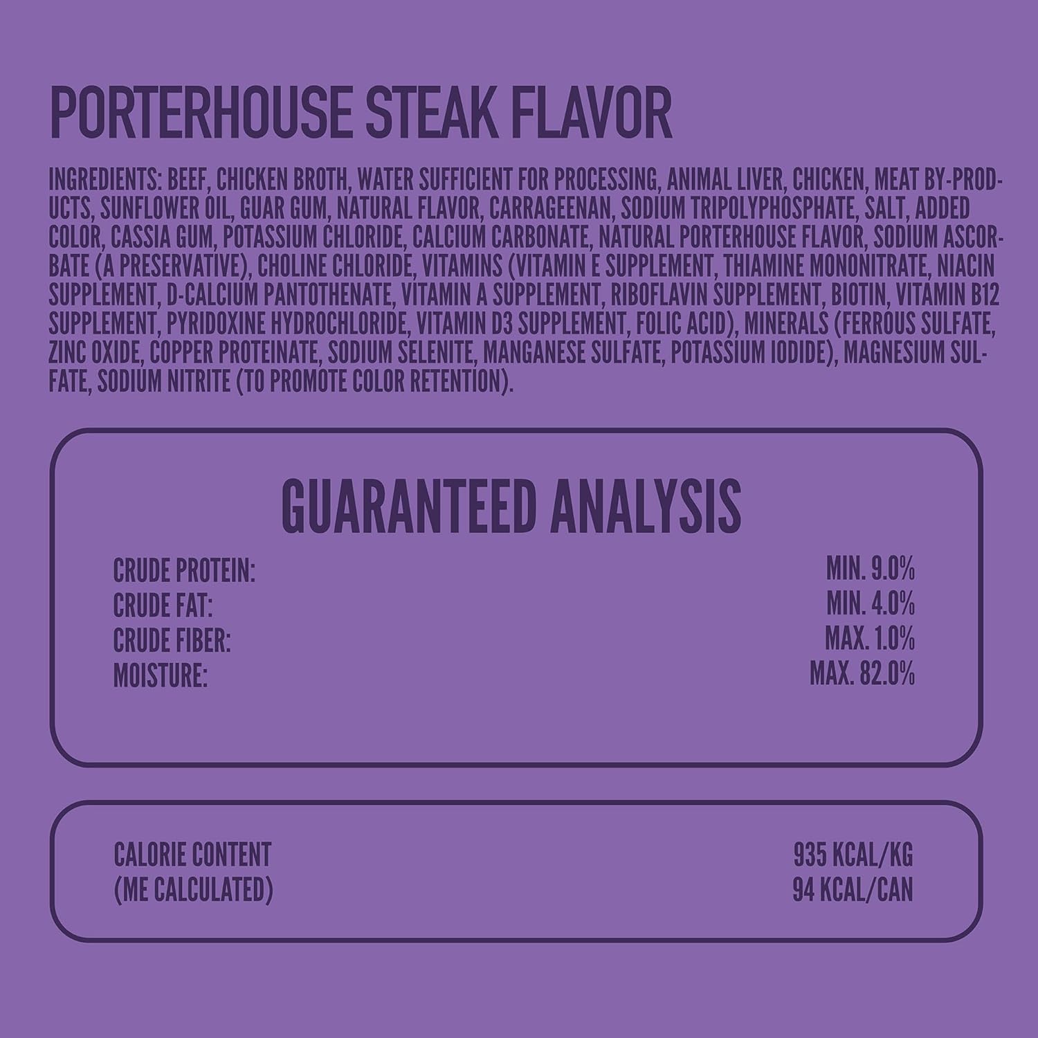 Strongheart gourmet porterhouse steak flavor wet dog food texture close up