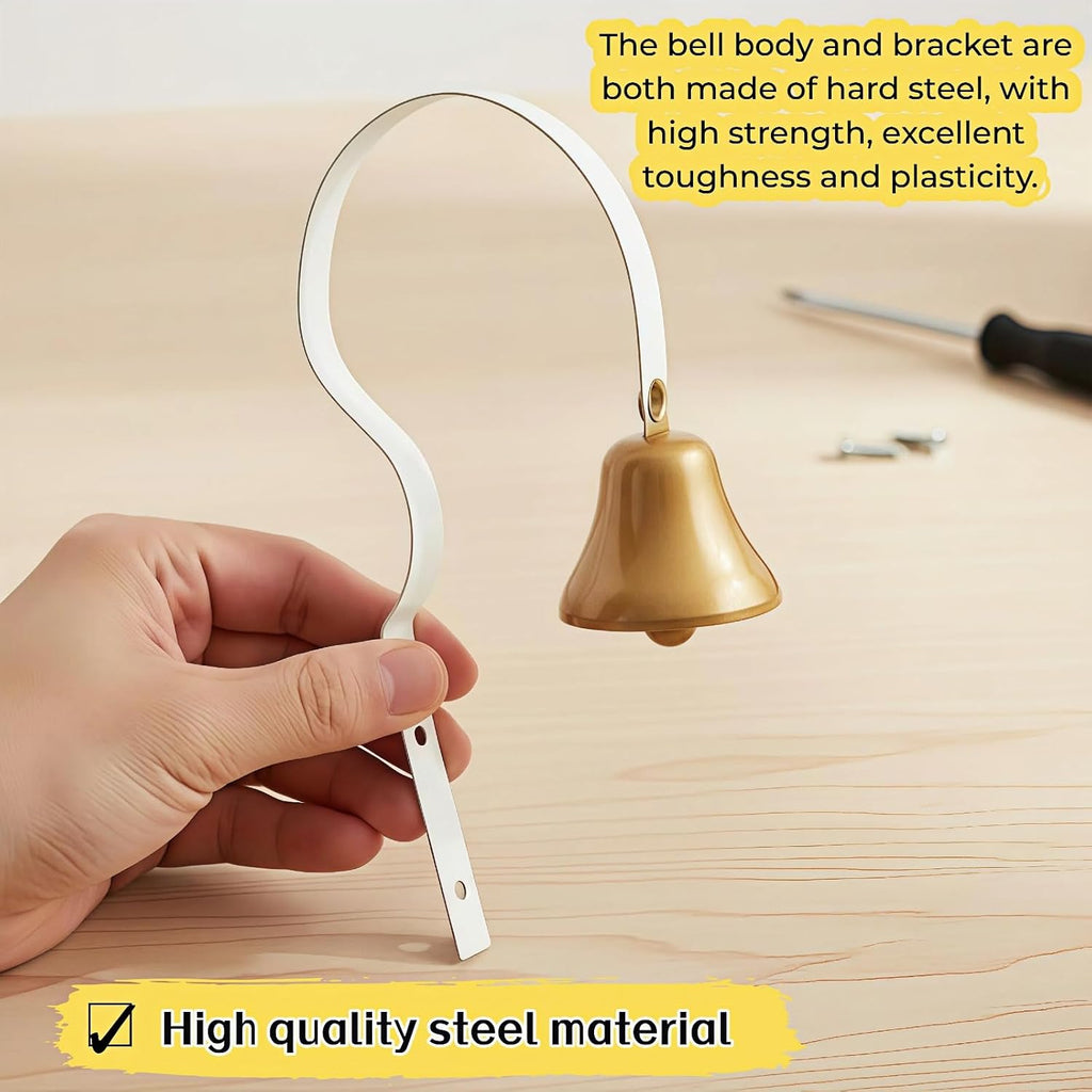 Dimensions display of the 7.09 inch tall dog bell
