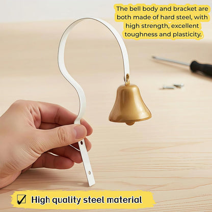 Dimensions display of the 7.09 inch tall dog bell