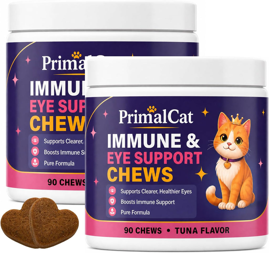 Immune & Eye Support Chews, 90 Primal Cat Immune Chews (Tuna Flavor), Cat Food, Vision Support, Supports Healthy Eyes and Immune Function (90 Chews) - Image 9