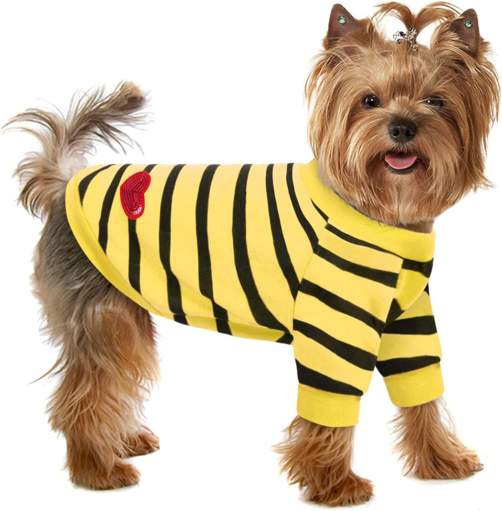 Pet Dog Striped T-Shirt Dogs Cats Cotton Vest Spring Summer Pet Apparel Tee Shirt Suitable for Small and Medium Large Pets French Bulldog Bichon - Image 15