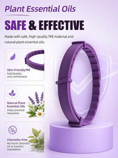 Natural lavender and chamomile ingredients used in anti stress pet collar