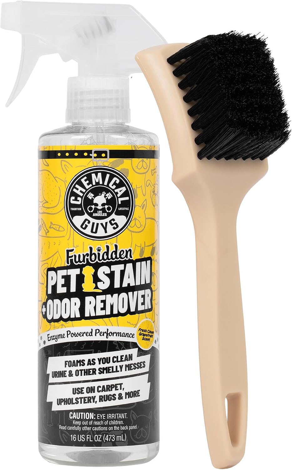 Application of Chemical Guys cleaner on fabric car seat