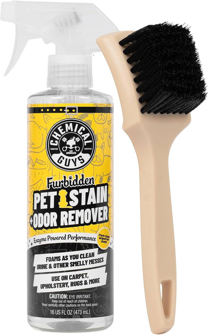 Application of Chemical Guys cleaner on fabric car seat