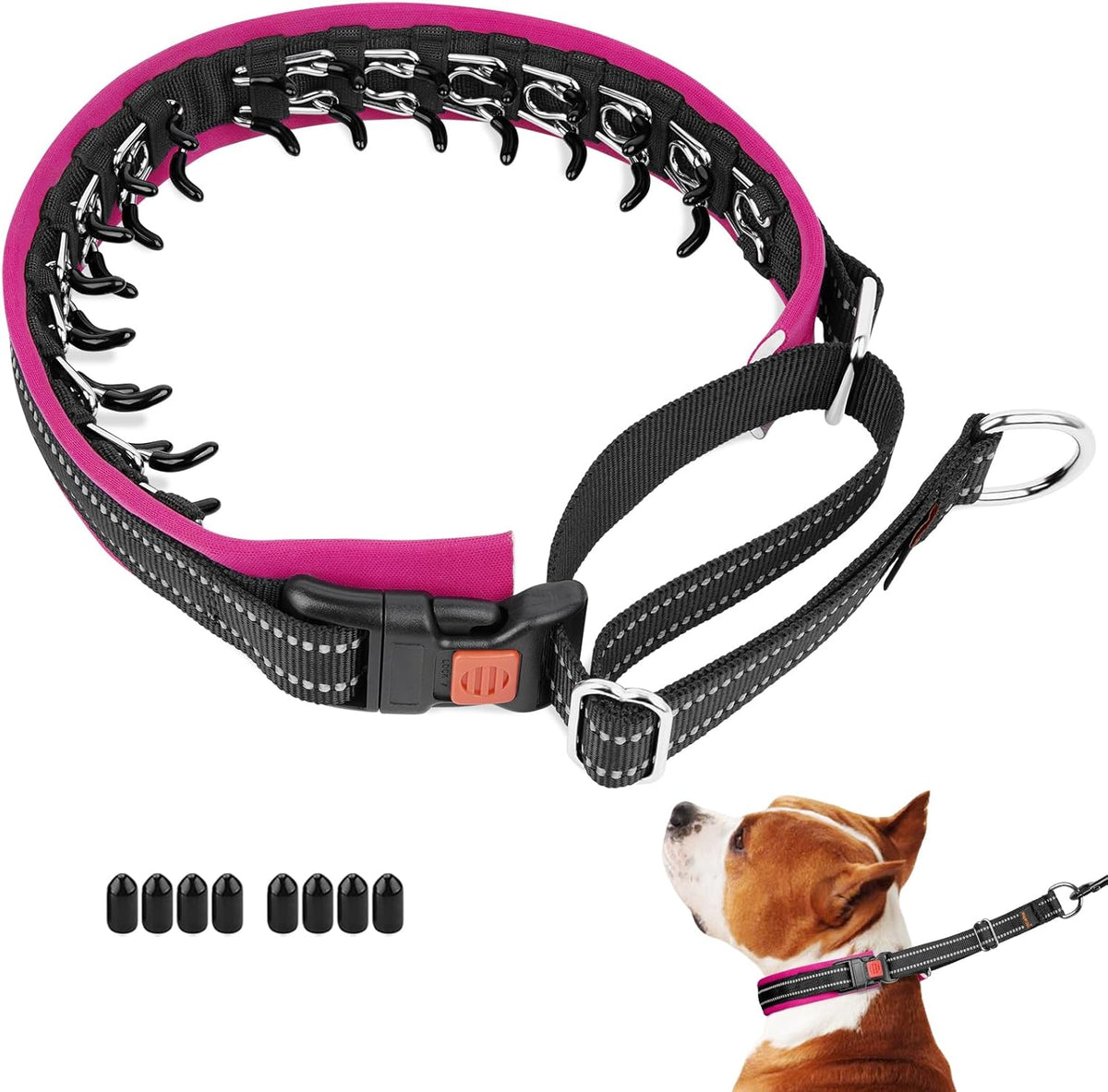 Mayerzon No Pull Dog Collar, Patented Martingale Collar for Small Medium Large Dogs with Buckle and Heavy Duty Nylon for Walking Training Hunting, Safe and Easy to Use(M, Green) - Image 9