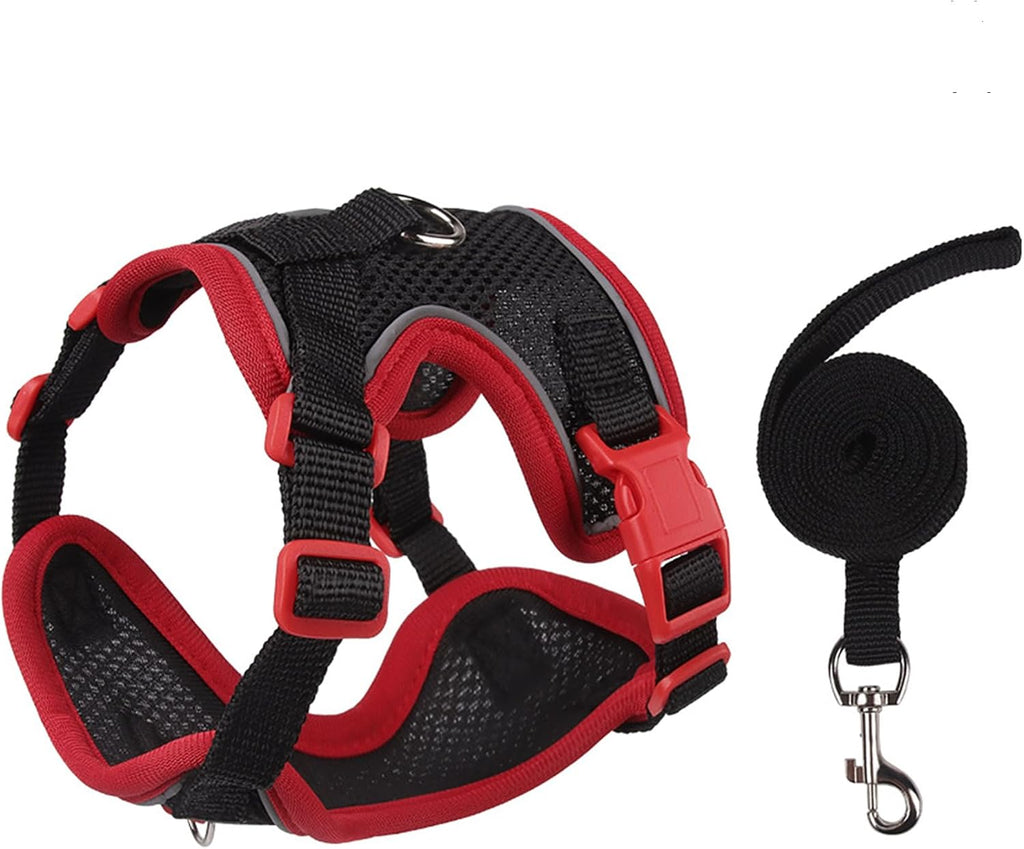 Cat Harness and Leash Set for Walking - Escape-Proof Reflective Vest for Cats and Small Dogs, Adjustable Soft Air Mesh with Pressure-Reducing Design, 4.92ft (Light Brown & Blue, L) - Image 9