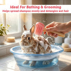 Waterproof pet bath brush scrubber for rabbits and guinea pigs side profile