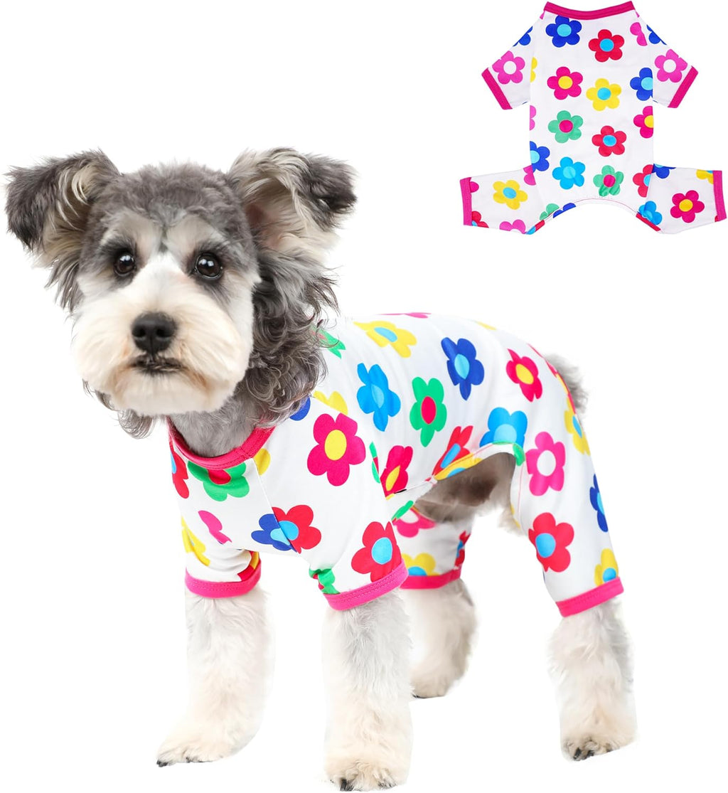 Dog Pajamas Spring Summer Dog Clothes for Small Medium Dogs Girl Boy Cute Soft Puppy Pjs Clothes Doggie Onesies Cat Pet Jammies Outfit (Blue Dinosaur, X-Small) - Image 9