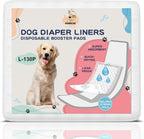 Dog Diapers Liners, 150 Ct, Super Absorbent Booster Pads for Male Dog Wraps and Female Dog Diapers, Lnnovative Hook-and-Loop Tape Design, Super-fit & No Shifting, Small Dog Diaper Pads - Image 9