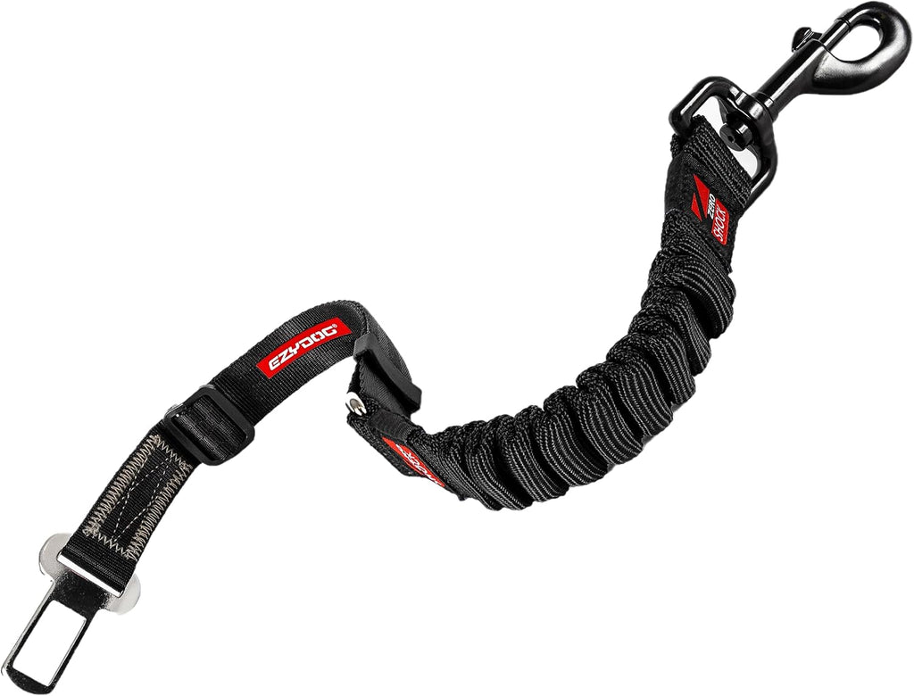 EzyDog Zero Shock Click adjustable dog seat belt black