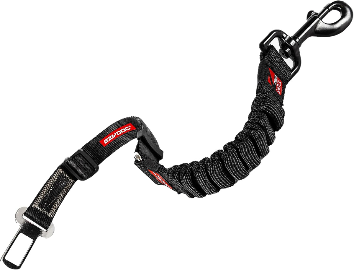 EzyDog Zero Shock Click adjustable dog seat belt black