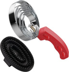 Rubber Curry Comb with Handle, Horse Grooming Brush & Shampoo Brush for Dogs, Cats & Horses, Pet Bathing & Shower Supplies - Image 12