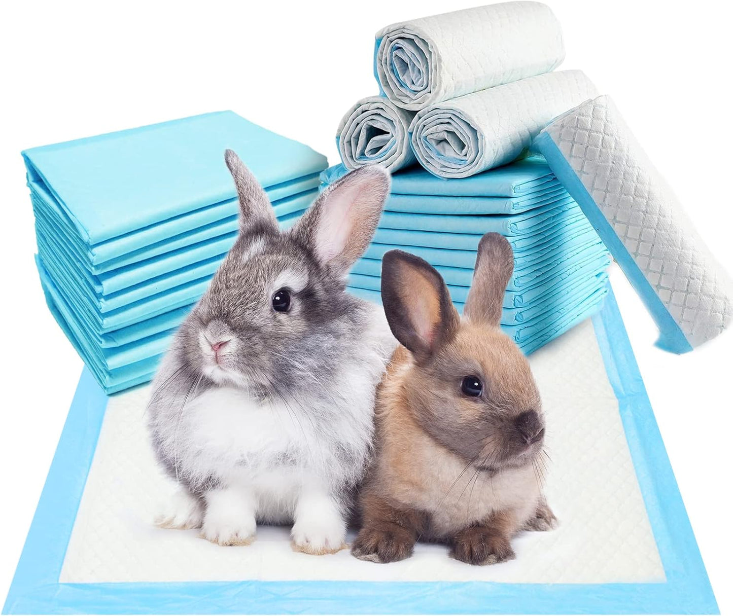 Tfwadmx Rabbit Pee Pads 18" x 24" 100 Pcs Guinea Pig Super Absorbent Cage Liners Bunny Disposable Black Carbon Diapers Small Animal Training Accessories with Quick-Dry Surface - Image 9