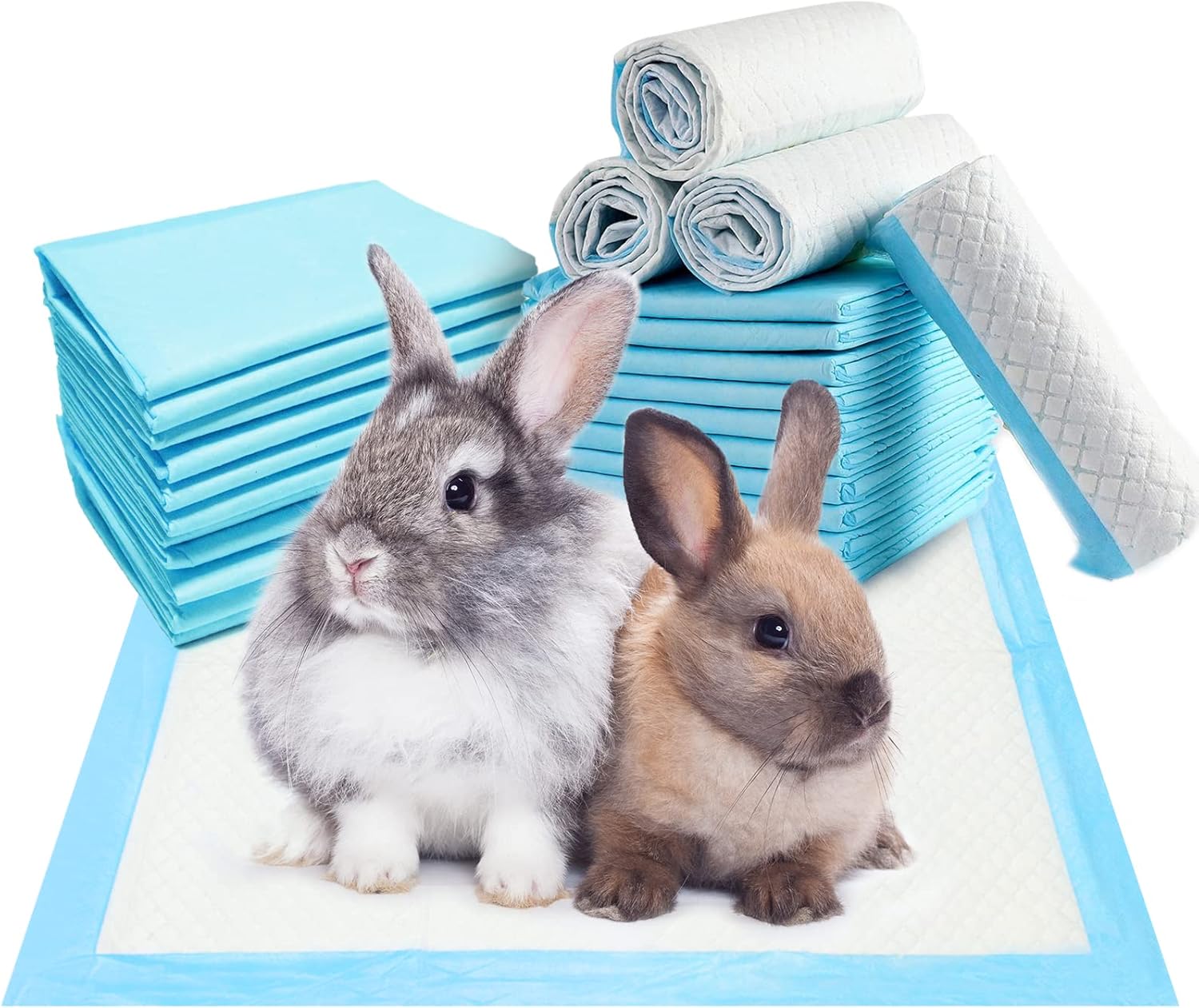 Tfwadmx Rabbit Pee Pads 18" x 24" 100 Pcs Guinea Pig Super Absorbent Cage Liners Bunny Disposable Black Carbon Diapers Small Animal Training Accessories with Quick-Dry Surface - Image 9