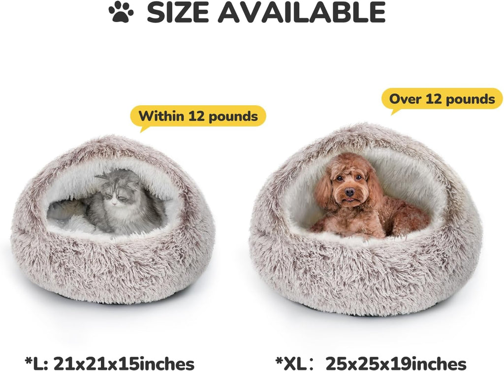 Catism hooded cat bed showing removable zipper feature
