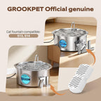 Grookpet replacement filter set for large dog fountains