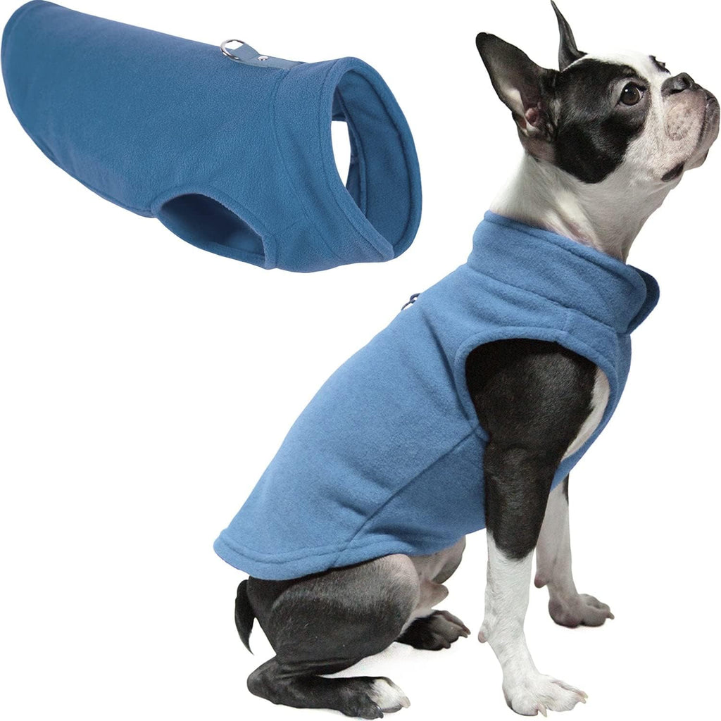 Gooby Fleece Vest Dog Sweater - Clay, X-Large - Warm Pullover Fleece Dog Jacket with O-Ring Leash for Small to Medium Dogs - Image 9