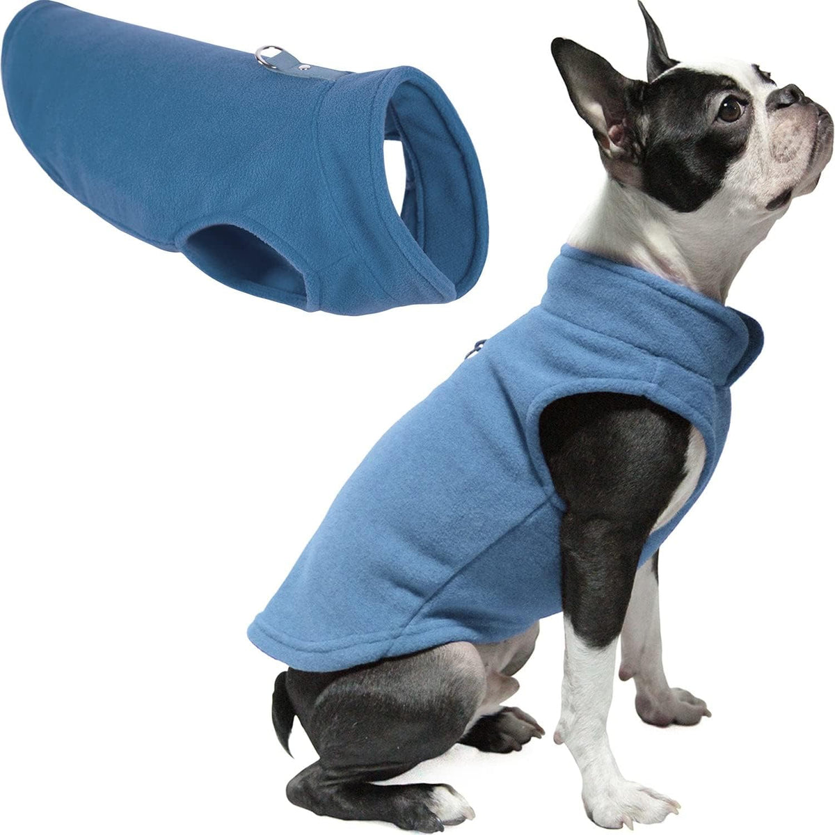 Gooby Fleece Vest Dog Sweater - Clay, X-Large - Warm Pullover Fleece Dog Jacket with O-Ring Leash for Small to Medium Dogs - Image 9