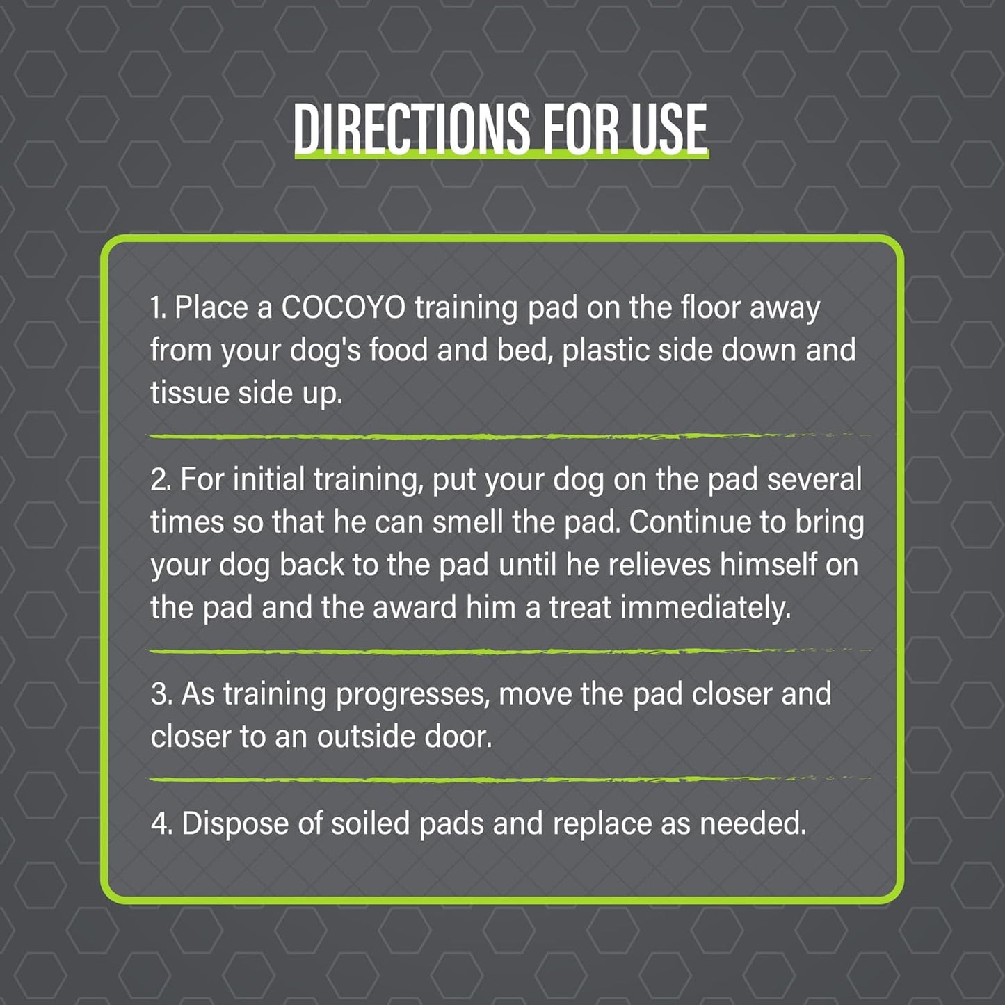 COCOYO activated carbon pet training pads close up texture details