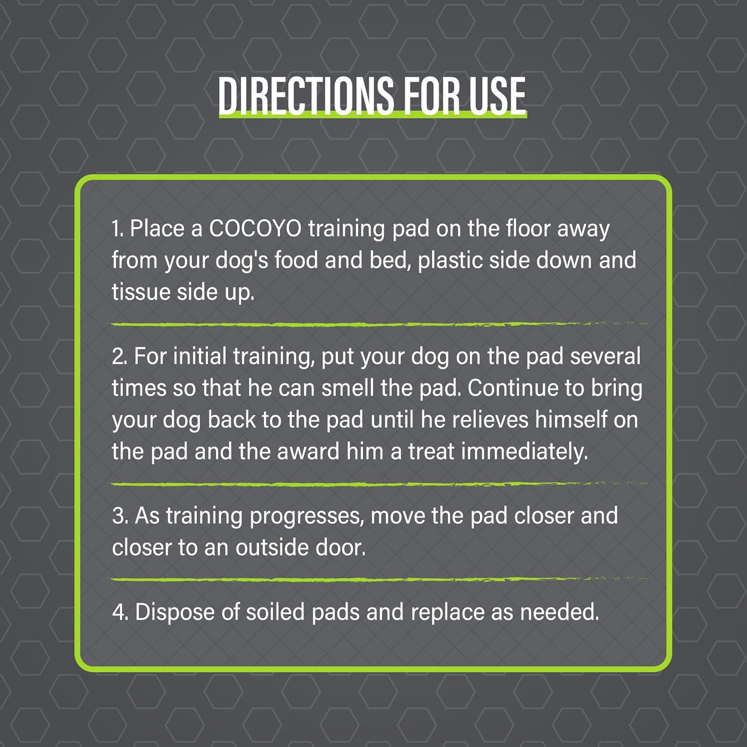 COCOYO activated carbon pet training pads close up texture details