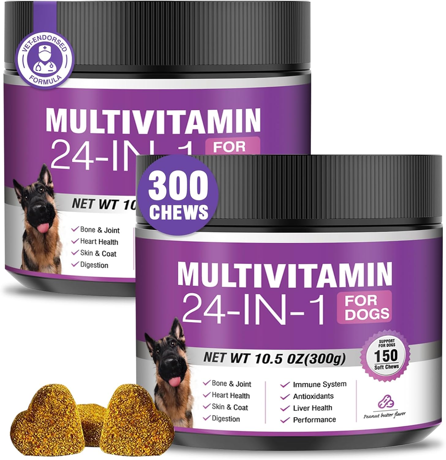 TTLXBL chicken flavor pet chewable vitamins showing tablet count