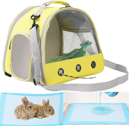 Small Animal Travel Carrier with Absorbent Pad Set, Pee Pad with Leak-Proof Quick-Dry Design for Guinea Pig,Portable Bearded Dragon Bag for Sugar Glider,Hedgehog,Rat,Bunny,Rat - Image 12