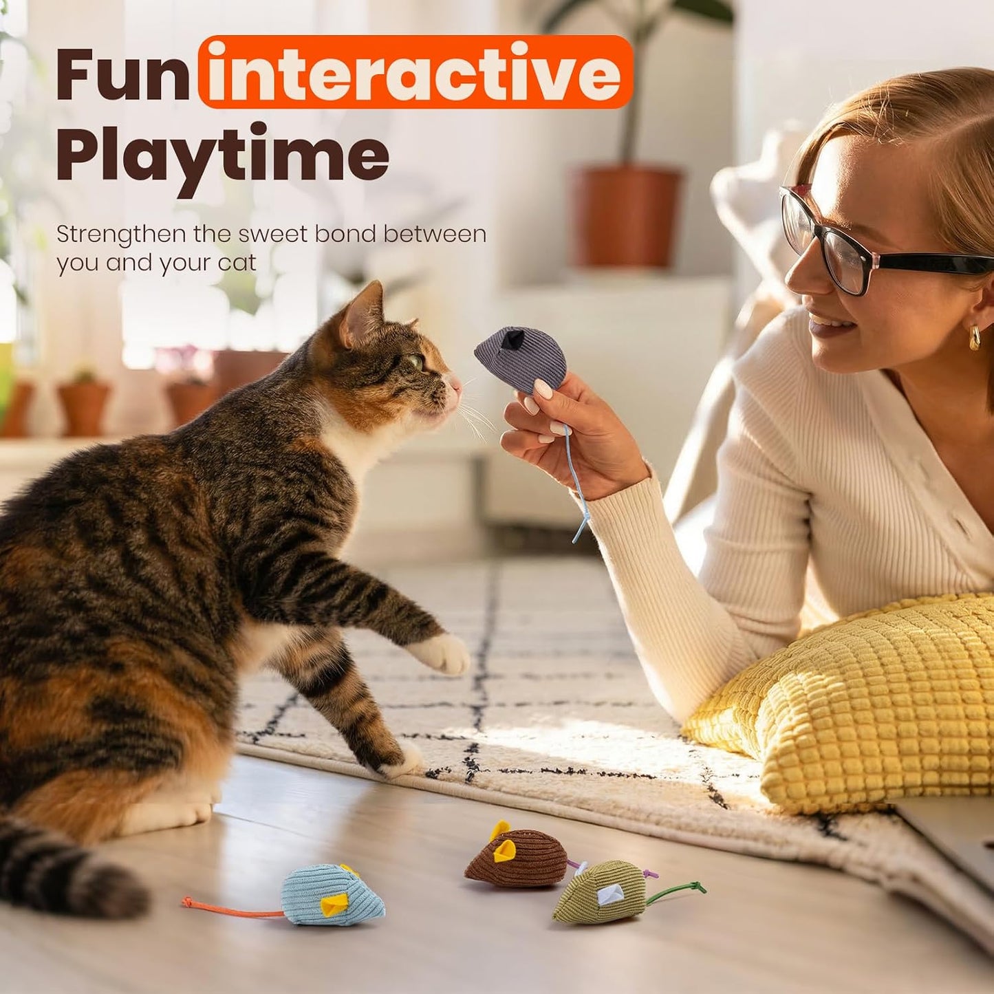 KesterlsShopping authentic USA imported pet toys package variant for indoor feline entertainment.