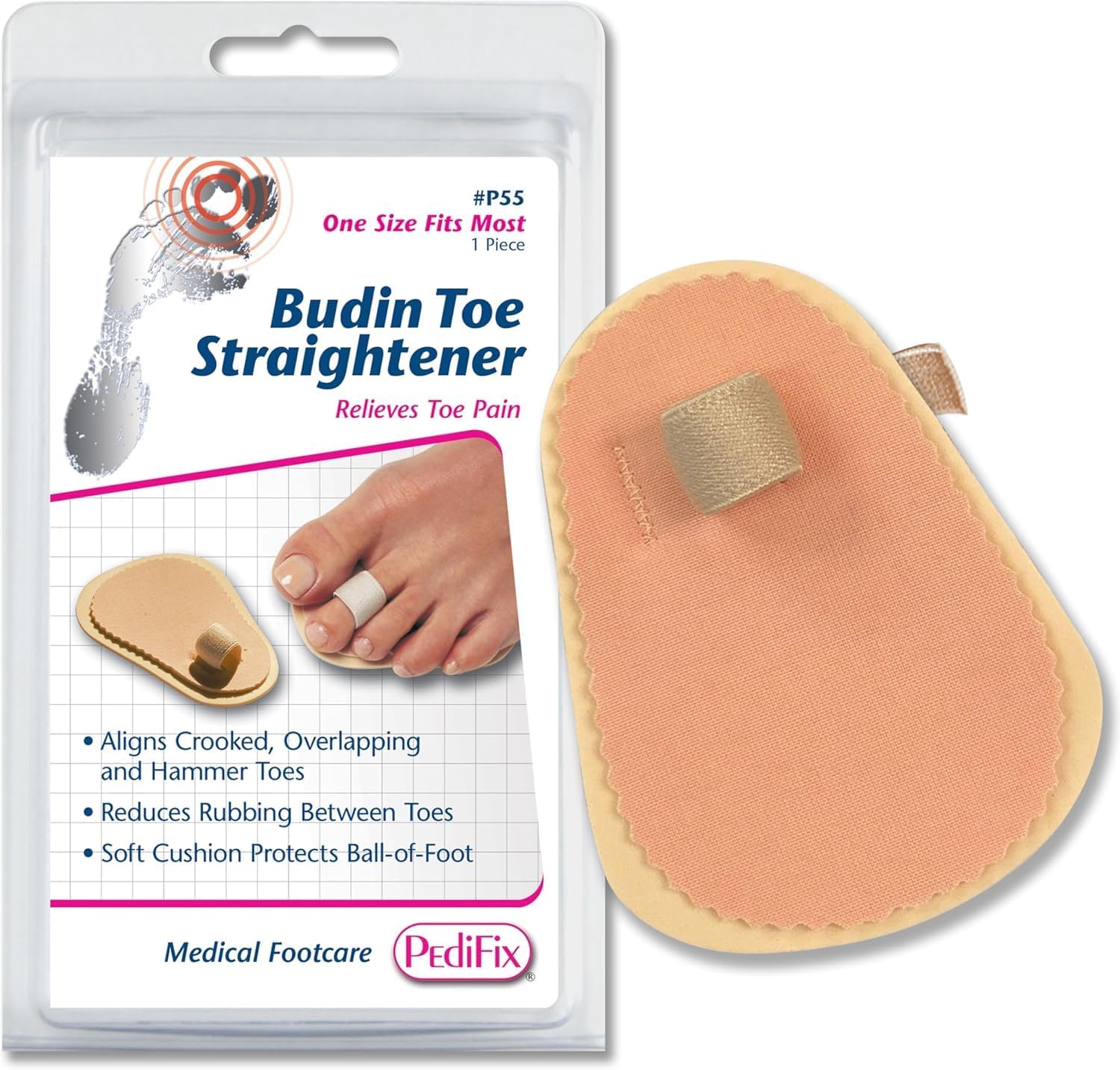 Pedifix toe straightener front view for alignment