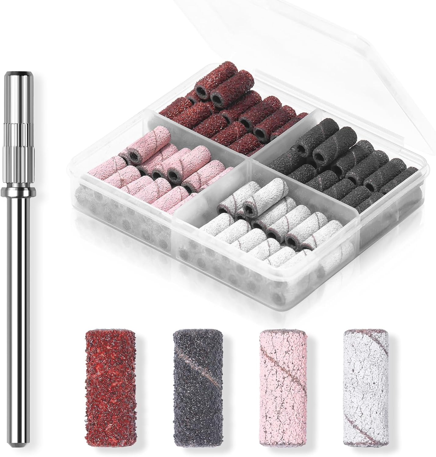 Makartt nail drill bits sanding bands 100 piece kit front view