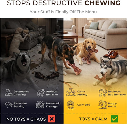 Kseroo dog chew toys packaging showing heavy duty construction