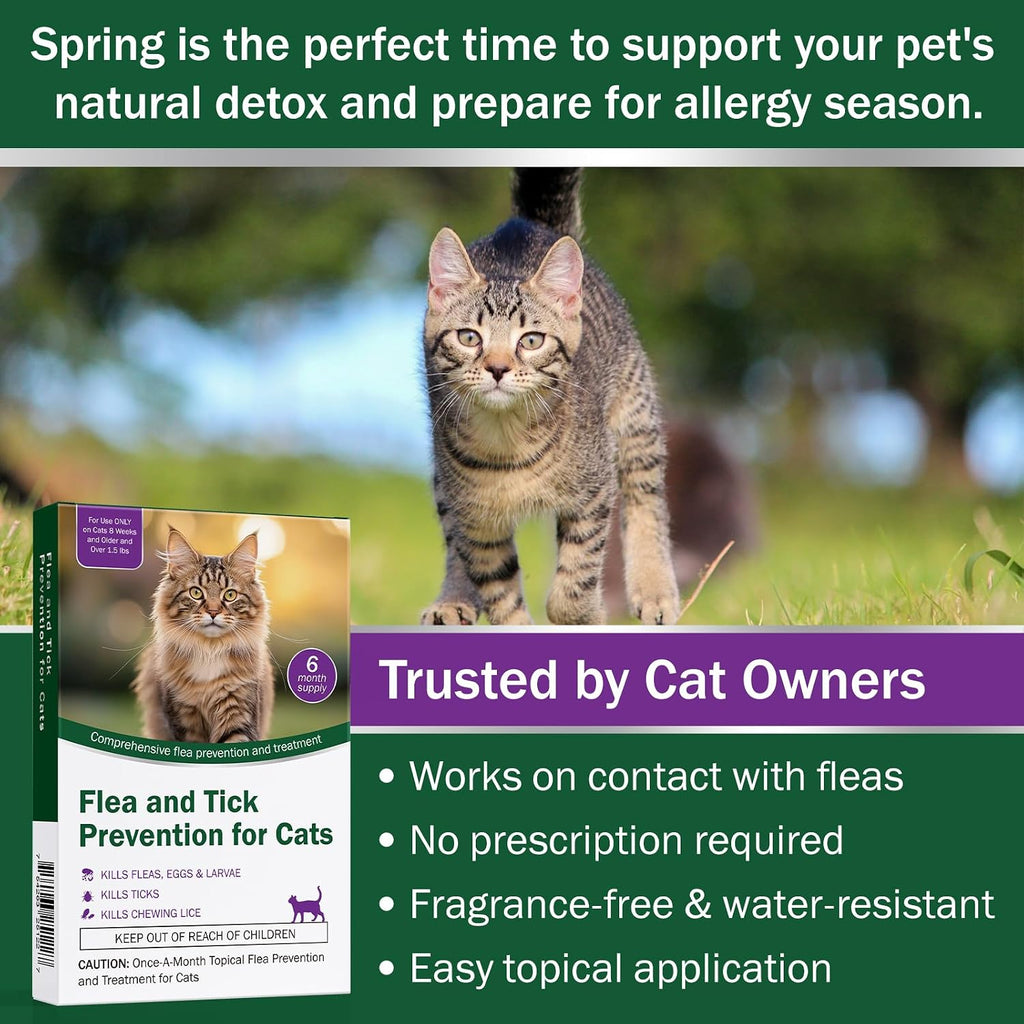 Catego waterproof flea and tick repellent treatment for adult cats