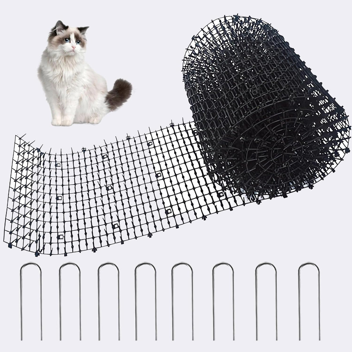 Forhome 13ft cat scat mat with spikes front view