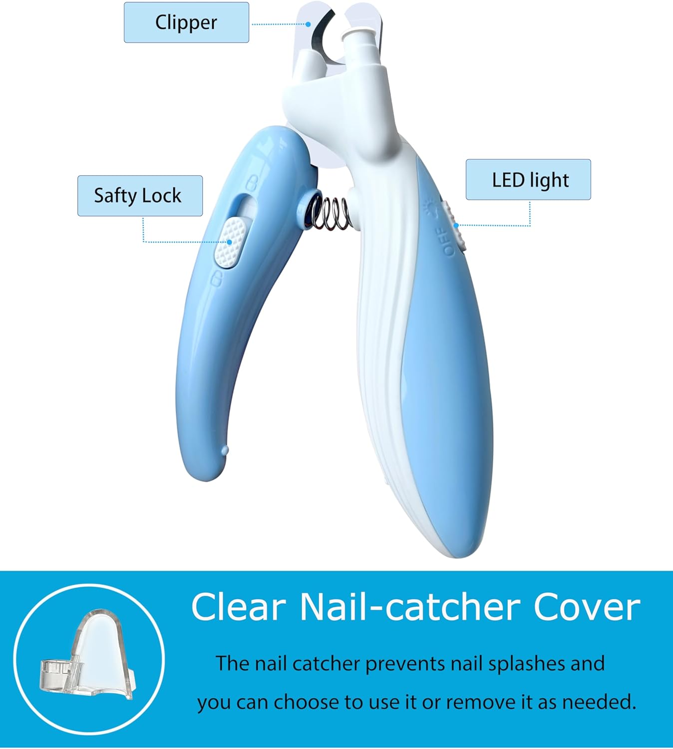 Demonstration of LED light illuminating pet nail bloodline